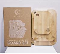 3pcs Wooden Chopping Board Set Oliver Kitchen Bamboo Premium Chopping Board Sets