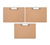 3pcs Wooden Clipboard Writing Board Clip for Office