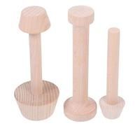 3pcs Wooden Egg Tart Baking Molds Reusable Small Cake Muffin Molds