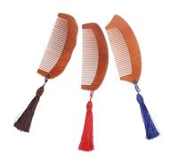 3pcs Wooden Fine Tooth Comb Portable Static Hair Combs for Women Small Pocket with Elegant Design for Travel and Daily Use Lightweight and Durable