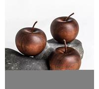 3pcs Wooden Fruit Aromatherapy, Handcrafted Solid Wood, Deodorizers Scent Diffuser, Perfume/Floral Water/EssentialOil Can Be Added, Aromatherapy Figurine for Yoga Bathroom Hotel Meditation room