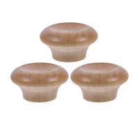 3pcs Wooden Pot Lid Knobs Replacement Handles, Universal Accessory Set | Three-piece Pack, Smooth Polished Surface, Comfortable Grip, Easy Installation and Cleaning, Suitable for Stainless Steel
