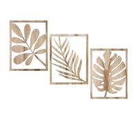 3pcs Wooden Wall Art, Mountains Decor Single Line Minimalist Decor Mountain Wall Art, Abstract Mountain Line Wood Wall Decors Hanging for Living Room Bedroom Bathroom Home Decors (Khaki, Style 2)