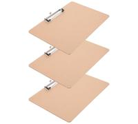3pcs Wooden Writing Clipboard Clip Document Organizer