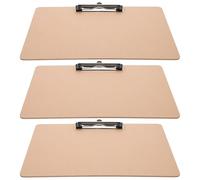 3pcs Wooden Writing Support Board Clipboard for Office Use