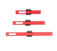 3Pcs Woodworking Ruler Set, Accurate Metal Slide T Type Scribing Marking Measuring Tool, Calibrated Aluminum Alloy Rulers with for Woodworking, Machining and Product