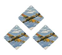 3PCS World War 2 Aircraft Car Air Freshener Hanging Scented Cards Cute Gray Car Fresheners Long Lasting New Cars Scents for Women Men Natural Air Freshener with Lanyard Automotive Freshie