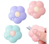 3PCS Wrap Box Opener Set, Precision Mini Cutters for Effortless Unpacking, Portable Box Cutter, Flower Design Letter Opener, Gift Wrap Cutter for Home, School and Office