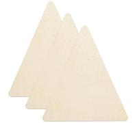 3Pcs Wreath Boards With Holes 12 x 14" Wood Triangular Wreath Frame with Holes Decorative DIY Crafts Wreath Form for Home, Door and Wall Decoration