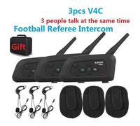 3pcs Xinowy V4 V4c Football Referee Intercom Headset 1200m Full Duplex Bluetooth Motorcycle Interphone Talk At The Same Time