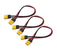 3PCS XT60H Plug Extension Cable XT60H Plug Male Connector to XT60H Plug Female Connector Wire Adapter with 11.8inch 14awg Silicone Wire