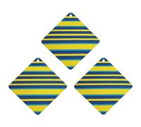 3PCS Yellow And Blue Stripes Car Air Freshener Hanging Scented Cards Cute Black Car Fresheners Long Lasting New Cars Scents for Women Men Natural Air Freshener with Lanyard Automotive Fre