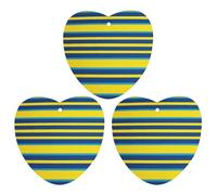 3PCS Yellow And Blue Stripes Car Air Freshener Hanging Scented Cards Cute Gray Car Fresheners Long Lasting New Cars Scents for Women Men Natural Air Freshener with Lanyard Automotive Fres