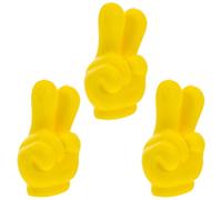 3pcs Yellow Finger Car Antenna Topper for Trucks and Suvs | EVA Novelty Exterior Accessory, Secure Fit, Low-profile Shape, Easy Installation, City Streets Parking Lot