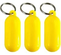 3Pcs Yellow Floating Keychain Pills-Shape Float Key Rings for Boat Sailings Kayak Surfing Water Sports Floating Key Chain Sports Fan Key Chains Car Keychains Car Accessories, Sports Fan Key Chains