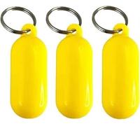 3Pcs Yellow Floating Keychain Pills-Shape Float Key Rings for Boat Sailings Kayak Surfing Water Sports Floating Key Chain Sports Fan Key Chains Car Keychains Car Accessories, Sports Fan Key Chains