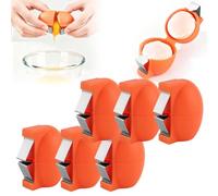 3Pcs Yellow Handheld Stainless Steel Boiled Egg Peeler | Egg Shell Remover, Handheld Boiled Egg Peeler Tool(Orange,6pc)