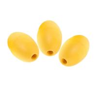 3pcs Yellow Oval Kayak Float Buoy for Mooring and Line Marking | Foam PVC One-piece Build, Smooth Wear-resistant Exterior, for Crab Traps, Anchor Lines, Saltwater Use