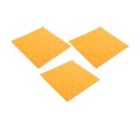 3pcs Yellow PVC Tactile Paving Bricks with Nonslip Raised Patterns | Pedestrian Crossings and Building Lobby Floors, Low Maintenance, High Visibility, Weather Resistant