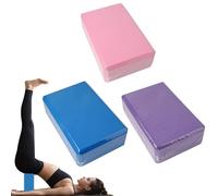 3PCS Yoga Blocks, High Density EVA Foam Brick, Yoga Wedge Exercise Equipment, Non-Slip Foam Yogas Block Strap, Lightweight Fitness Yogas Bricks, for Meditation Training Stretching Balance