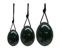 3pcs Yoni Egg Set Natural Nephrite Jade Massager for Women Drilled Massage Stone Kegel Exercise,3pcs Set,3 Sizes