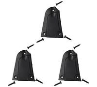 3Pcs Yootones 3 Hole Detachable Plastic Guitar Truss Rod Cover Plate with Screws Compatible with Guitar Bass Parts Accessories (Black)