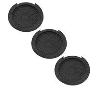 3Pcs Yootones Guitar Soundhole Cover Soft Rubber Feedback Buster for Acoustic Guitar (Black)