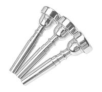 3Pcs Yootones Trumpet Mouthpiece 7C 5C 3C Trumpet Mouthpiece Set for Beginners and Professional Players (Silver)