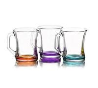 3Pcs Zen Coral Glass Tea Mug 225Cc Clear Glass Cups Home Kitchen Random Color