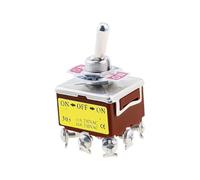 3PDT On/Off/On 3 Postion 9 Screw Terminals Toggle Switch AC 250V 15A E-TEN 303 E-TEN 302 10Pcs(E-TEN 303)