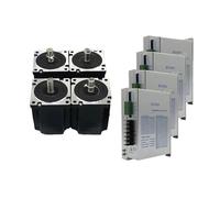 3PH Nema34 86mm Stepper Motor Drive Kit 14mm Shaft 4.5A 4.5/8.5/12Nm Motor AC 110V-220V EC3522 Drive For CNC Engraving Machine(4 Kit,4.5Nm)