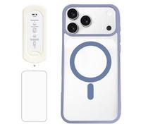 3Piece- Magnetic Clear Phone Case with Privacy Screen Protector&HD Tempered Glass Screen Protector Set for i-Phone 17Pro Max/17Pro/17Air/17（Include 1Pcs Installation Frame）