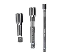 3Pieces 3/8" or 1/2" Drive Multipurpose Socket Ratcheting Wrench Extension Rod Kits 3 Lengths for Various Applications Mechanics Extension Rods
