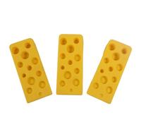 3Pieces Creative Silicone Cheese Door Stop Bottom Open for Classroom Home Stop Silicone Door Stoppers Heavy Duty Door Stop Unique Door