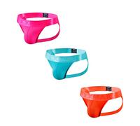 3Pieces/Pack Mens Underwear Jockstraps Mesh Mens Jockstrap Athletic Supporters Mens Sport Underwear (as8, alpha, l, regular, regular, LB+rose+O)