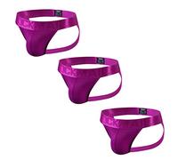 3Pieces/Pack Mens Underwear Jockstraps Mesh Mens Jockstrap Athletic Supporters Mens Sport Underwear (UK, Alpha, M, Regular, Regular, 3 purple)