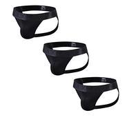 3Pieces/Pack Mens Underwear Jockstraps Mesh Mens Jockstrap Athletic Supporters Mens Sport Underwear (as8, alpha, l, regular, regular, 3 black)
