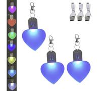 3pieces Purse Light Handbag Light, Rechargeable Handbag Lights for Women, Glowing Purse Hangable NightLight, LED Bag Lights Keychain for Handbags with Seven Colors, Mini Bag Lamp for Backpack(Heart)