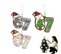 3pieces Santa Says Six Seven Christmas Ornament 2025, Funny 67 Meme Christmas Ornaments, 2D Acrylic 67 Ornaments For ChristmasTree, Hangable 6 7 Pendant Decoration, For Wall Door Window