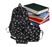 3Pieces Set Bow Backpack for Girls,Cute Bow Backpack for Women,Lightweight Cute Large Capacity Bowknot school Bag,for Traveling Teacher Outdoor Tourist Business Airplane