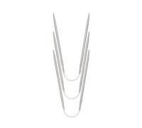 3Pieces Stainless Steel Circular Knitting Needle Set for Beginner Round Metal Weaving Knitting Needle with Wire Steel Set Circular Straight