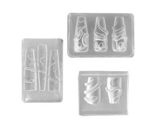 3Pieces Sturdy Silicone Nails Molds Featuring Detailed Snake Patterns Art Tools for Art Creations Snake Shaped Mold