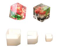 3Pieces Sturdy Silicone Set for Square Resin Suitable for Experts Easy Demolding