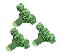 3Pieces Triple Hole Pen Holder with Pocket Clip Adjustable Spring Rings Metal Pencil Holder for Doctor Nurse Uniform Notebook