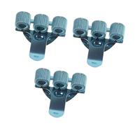 3Pieces Triple Hole Pen Holder with Pocket Clip Adjustable Spring Rings Metal Pencil Holder for Doctor Nurse Uniform Notebook