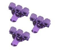 3Pieces Triple Hole Pen Holder with Pocket Clip Adjustable Spring Rings Metal Pencil Holder for Doctor Nurse Uniform Notebook