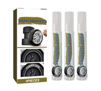 3Pieces White Tire Paint Pen White Paint Pens Waterproof for Car Lettering Waterproof