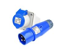3Pin 16A Power Plug Floating Connector Wall Surface Mount Socket Industrial Distribution Box Cabinet KL4-4b(Male Plug Set3)
