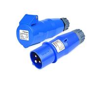 3Pin 16A Power Plug Floating Connector Wall Surface Mount Socket Industrial Distribution Box Cabinet KL4-4b(Male Plug Set1)
