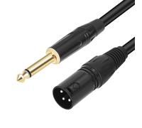 3Pin Male to 1/4Inch 6.35mm Auditory Cable Unbalanced Connection for Mixer and Microphones